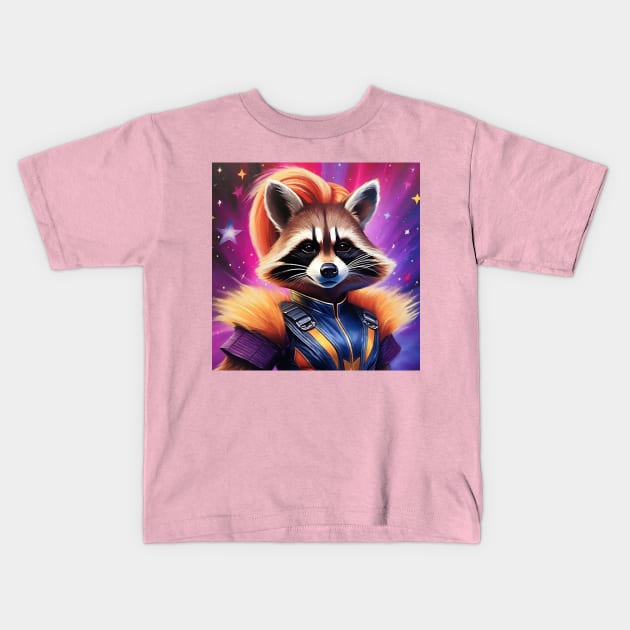 Drag Queen Rocket Raccoon Kids T-Shirt by ROH-shuh